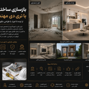 🏗️ بازسازی ساختمان با طراحی سه‌بعدی (3D) مهندسی لیان راش